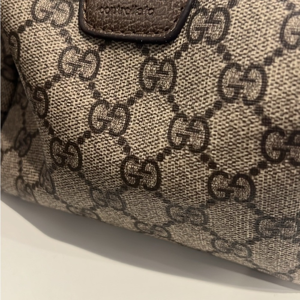 Gucci Beige and Brown GG Canvas Shoulder Bag